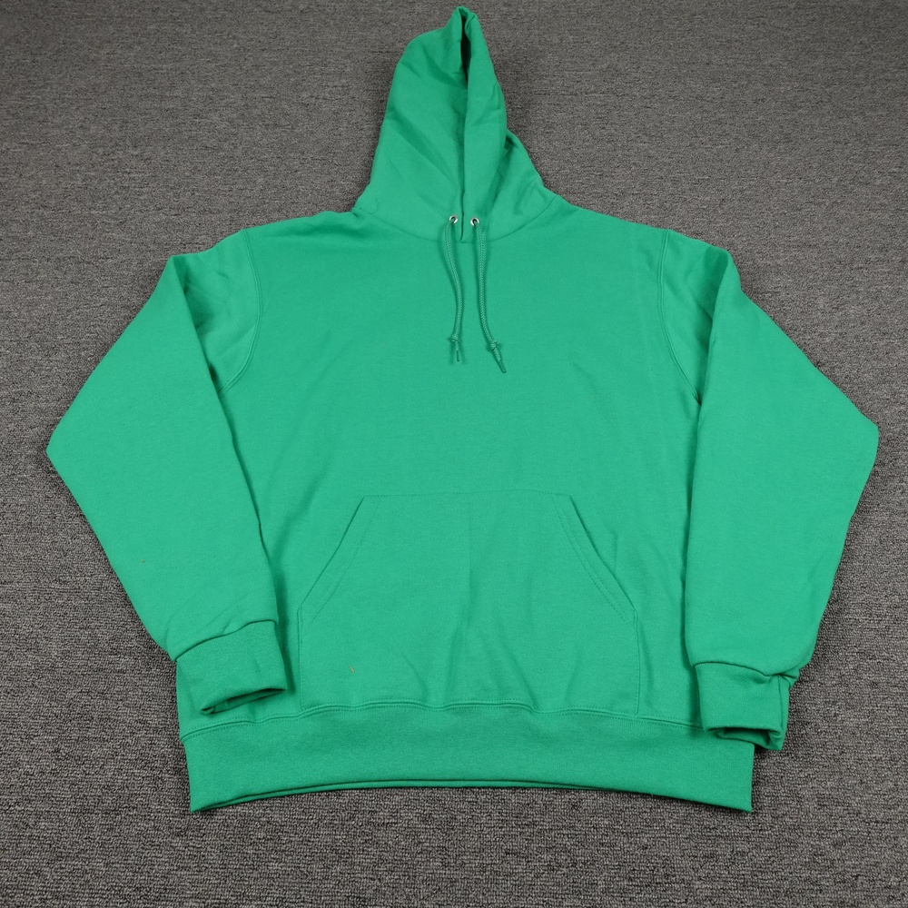 Champion Hoodie Mens Medium Green Pullover Fleece Small C Logo Sweatshirt